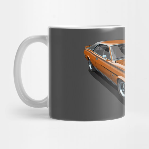 AMC Javelin in Bittersweet Orange by candcretro